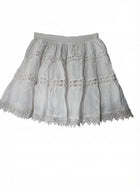 Seven Wonders Tiered Cotton Skirt White Size XS - Image 1