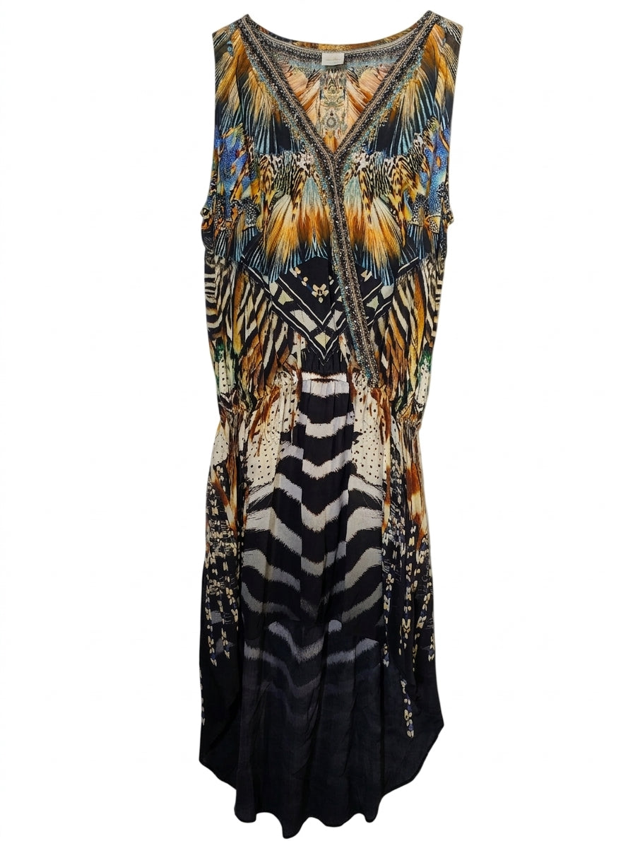 Camilla Silk Dress As Within Embellished V-Neck - Image 1