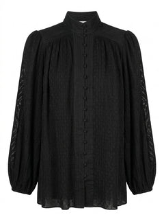 Zimmermann Victorian-Style Pleated Blouse Black Size 1 - Image 1