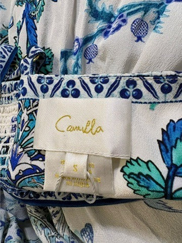 Camilla Silk Floral Paisley Midi Dress Size S - Image 3
