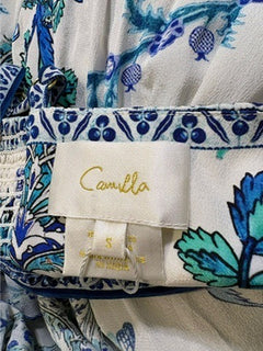 Camilla Silk Floral Paisley Midi Dress Size S - Image 3