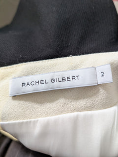 Rachel Gilbert Ruffle Detail Dress Cream and Black Size 2 - Image 4