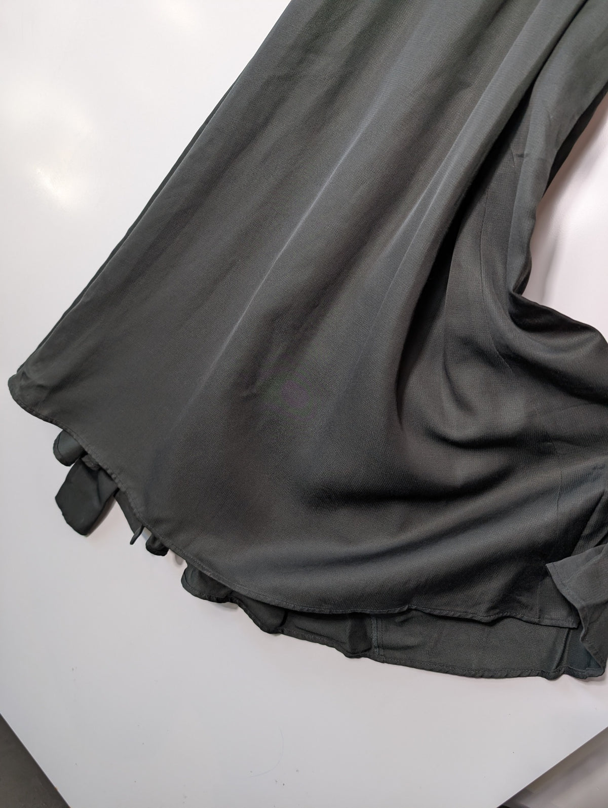 Ginger & Smart Satin Wrap Midi Dress Dark Green Size 8 - Image 3