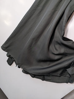 Ginger & Smart Satin Wrap Midi Dress Dark Green Size 8 - Image 3