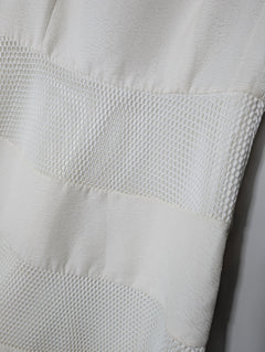 Ann Taylor Fit and Flare Dress White Sleeveless Textured Mesh Panel Size 6 - Image 2