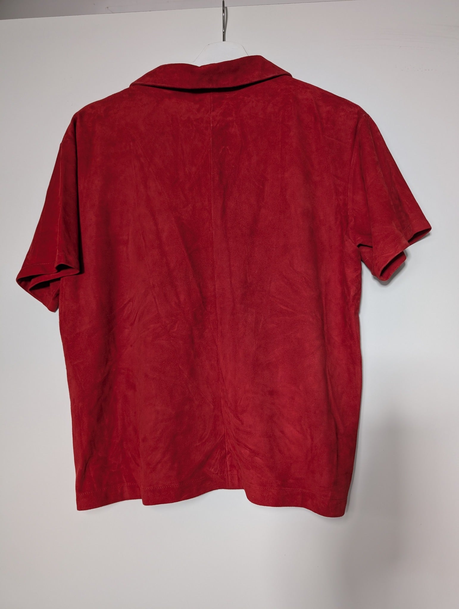 Ralph Lauren Collection Suede Lace-Up Shirt Red Size 10 - Image 5