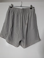 Grana Silk Elastic Waist Shorts Grey Women's Size Small - Image 3