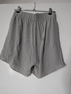 Grana Silk Elastic Waist Shorts Grey Women's Size Small - Image 3