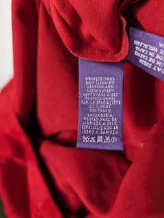 Ralph Lauren Collection Suede Lace-Up Shirt Red Size 10 - Image 6