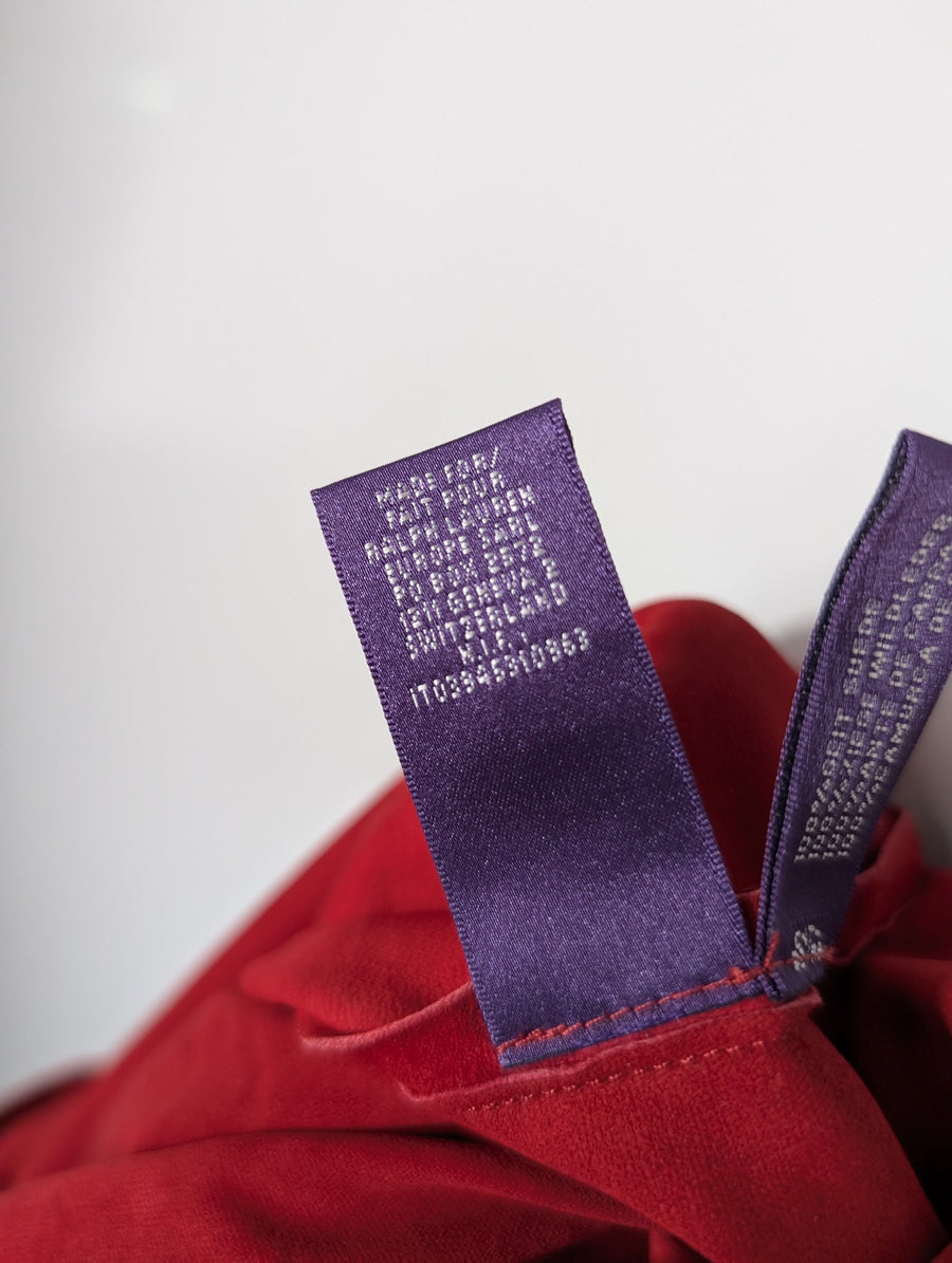 Ralph Lauren Collection Suede Lace-Up Shirt Red Size 10 - Image 8
