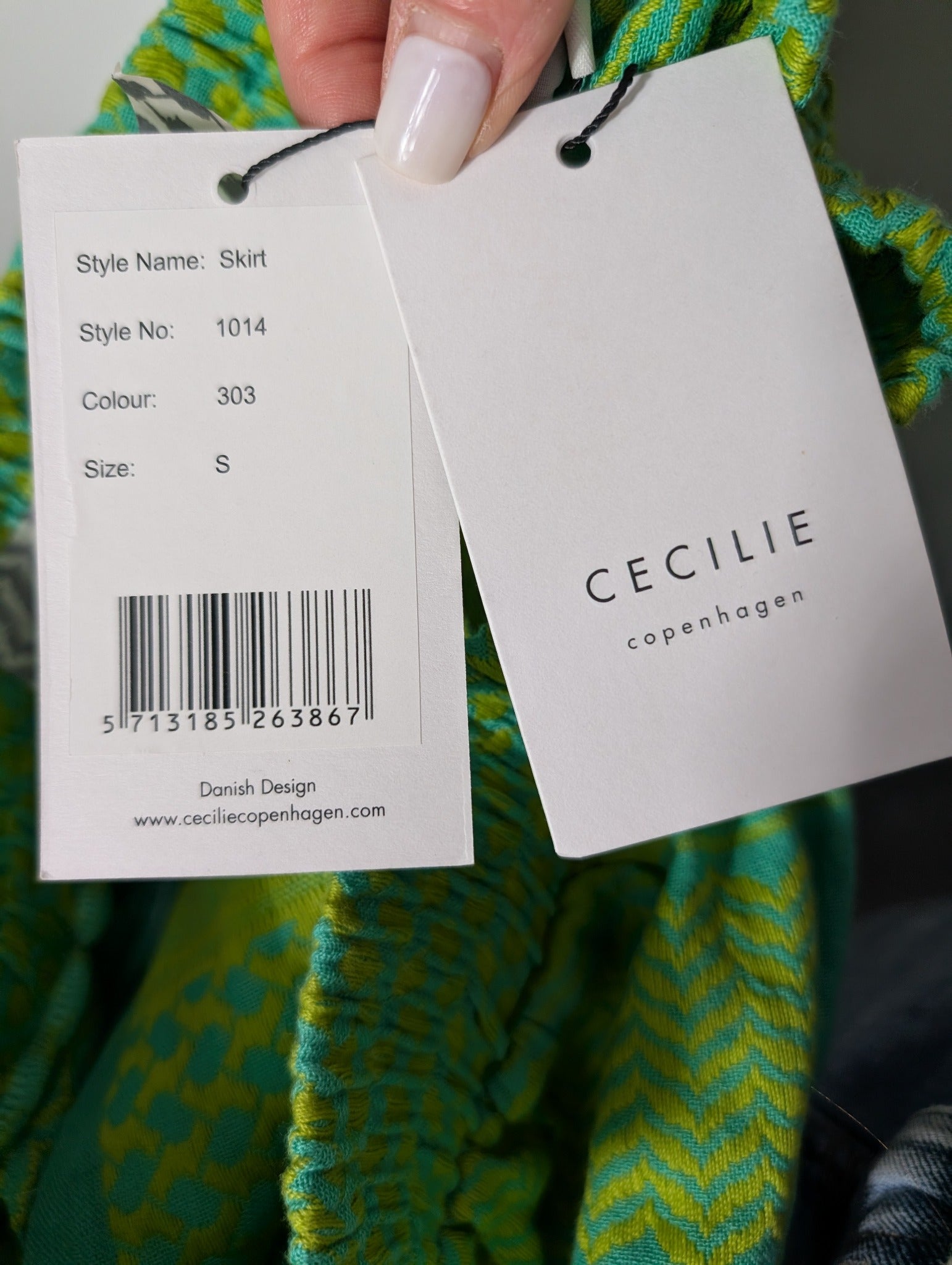 Cecilie Copenhagen Keffiyeh Print Mini Skirt Green Size S - Image 7