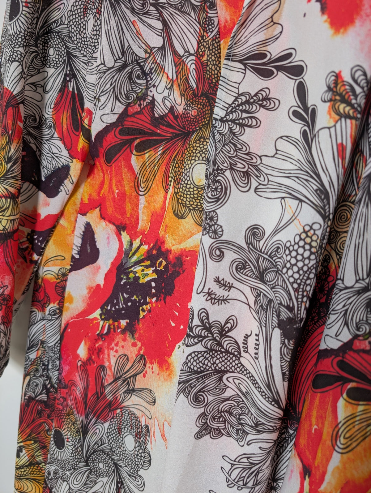 Obi New Zealand Floral Print Kimono Cardigan Multicolour Size 16 - Image 2