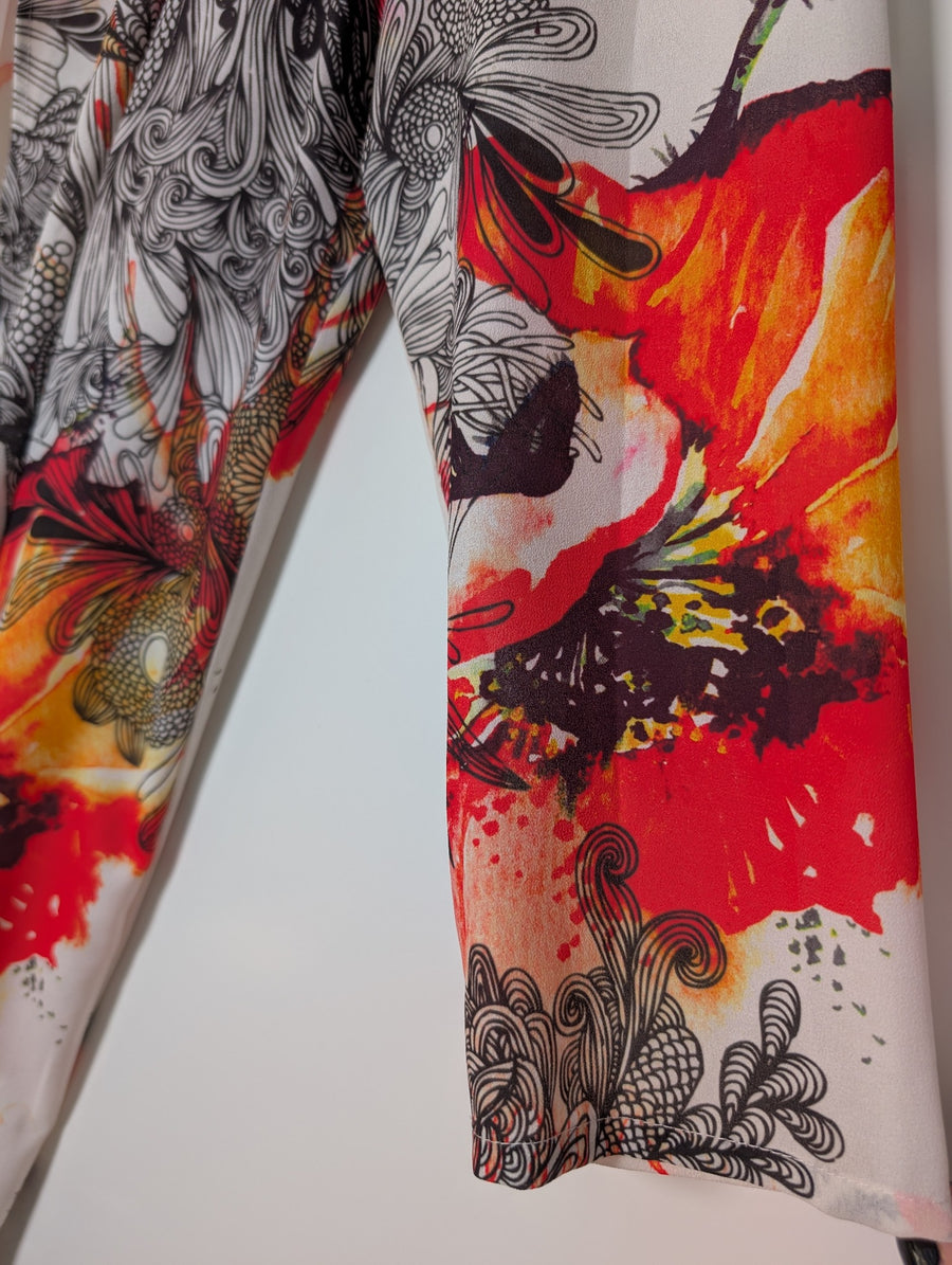 Obi New Zealand Floral Print Kimono Cardigan Multicolour Size 16 - Image 3