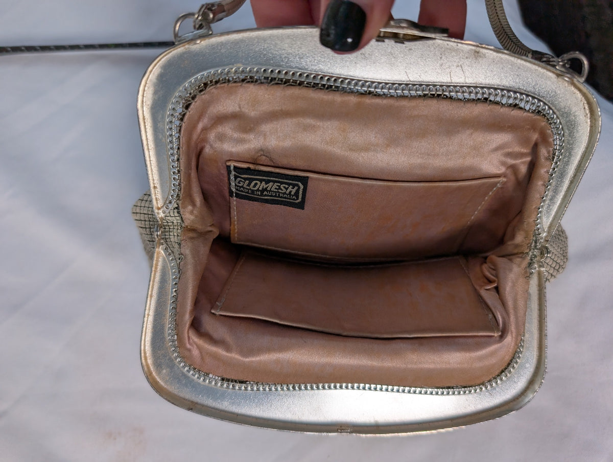 Glomesh Vintage Mesh Clutch Handbag Cream - Image 6