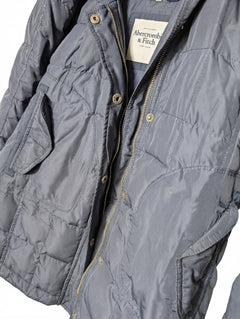 Abercrombie & Fitch Quilted Puffer Jacket Navy Blue Women's Size M - Image 2