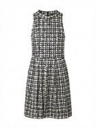 CUE Sleeveless Grid Print Dress Women's AU 12 - Image 1