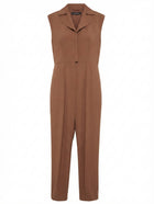 Ginger & Smart Sleeveless Collared Jumpsuit Brown Women's Size 8 - Image 1
