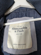 Abercrombie & Fitch Quilted Puffer Jacket Navy Blue Women's Size M - Image 4