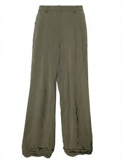 Alexander Wang Paneled Trousers Olive Green Women's Size 4 - Image 1