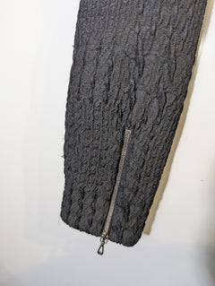 Willow Cropped Zip Jacket Black Textured - Image 5