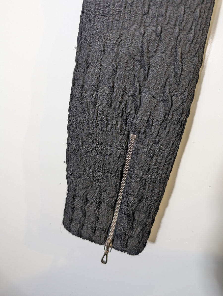 Willow Cropped Zip Jacket Black Textured - Image 5