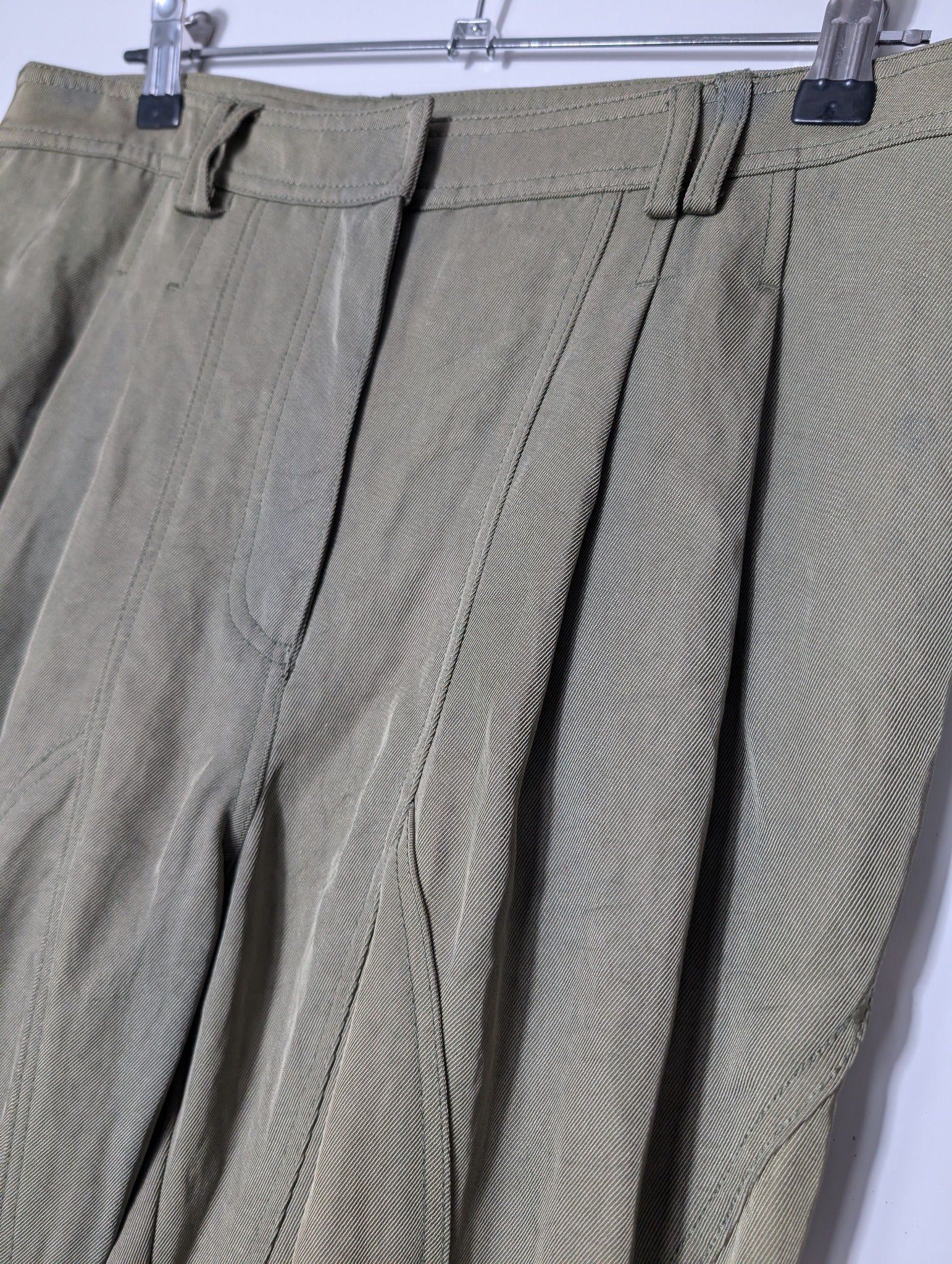 Alexander Wang Paneled Trousers Olive Green Women's Size 4 - Image 2