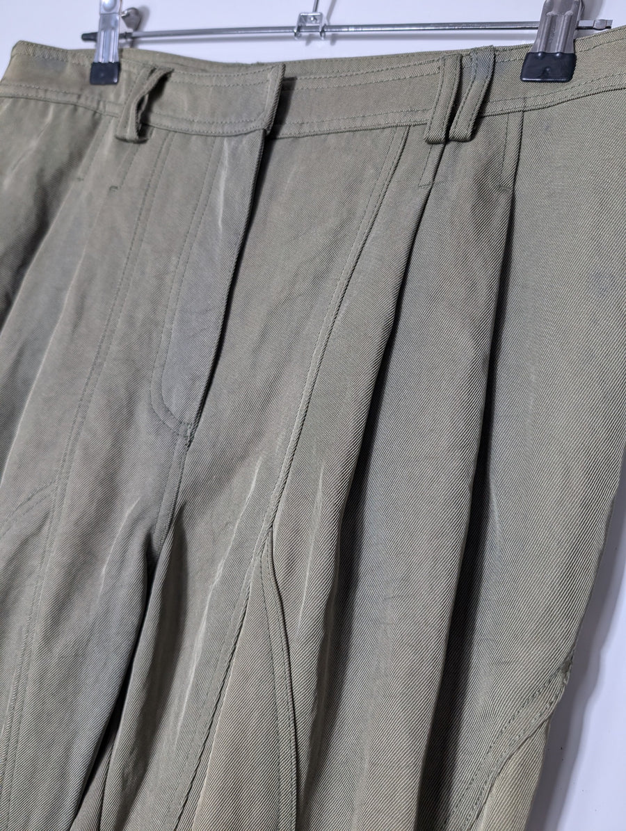 Alexander Wang Paneled Trousers Olive Green Women's Size 4 - Image 2