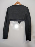 Willow Cropped Zip Jacket Black Textured - Image 6