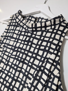 CUE Sleeveless Grid Print Dress Women's AU 12 - Image 3