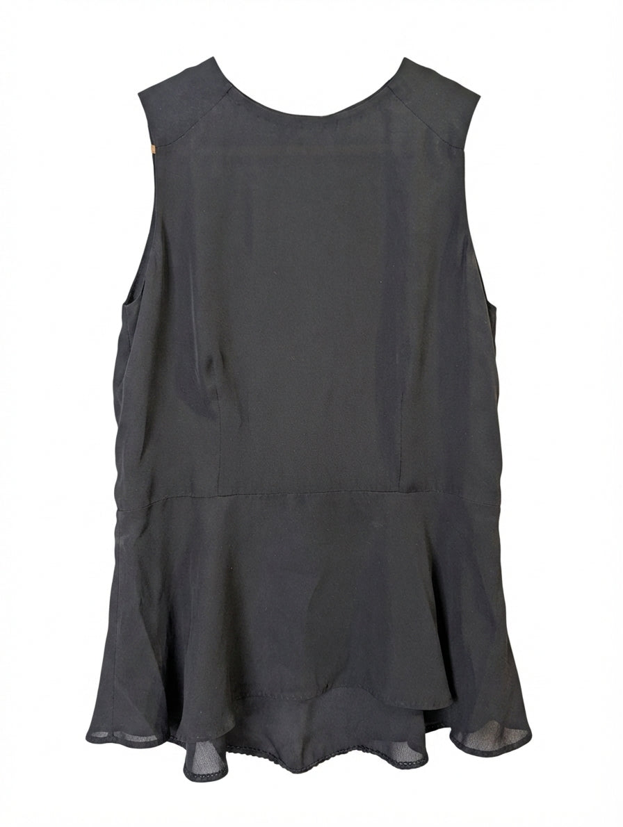 A.L.C. Sleeveless Peplum Top Black Size 4 - Image 1