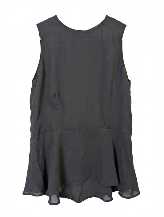 A.L.C. Sleeveless Peplum Top Black Size 4 - Image 1