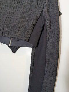 Willow Cropped Zip Jacket Black Textured - Image 7