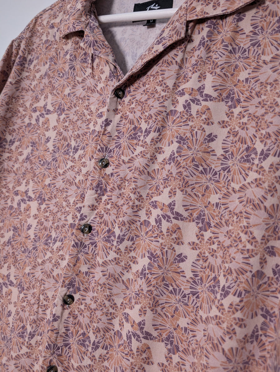 Rusty Men's Floral Short Sleeve Button-Up Shirt Multicolour Size M - Image 2