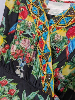 Camilla Parrot and Fruit Print Silk Maxi Dress with Crystal Embellishments - Image 5