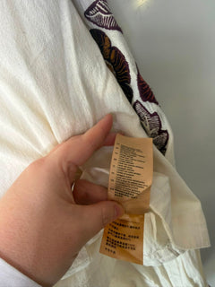 Scotch & Soda Maison Scotch Embroidered Sleeve Blouse Cream - Image 4
