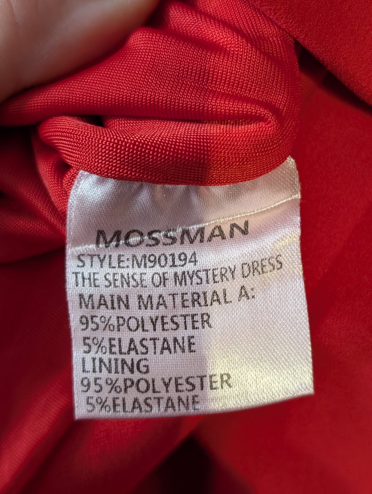 Mossman Red Mock Neck Mini Dress With Flared Sleeves AU 8 - Image 3