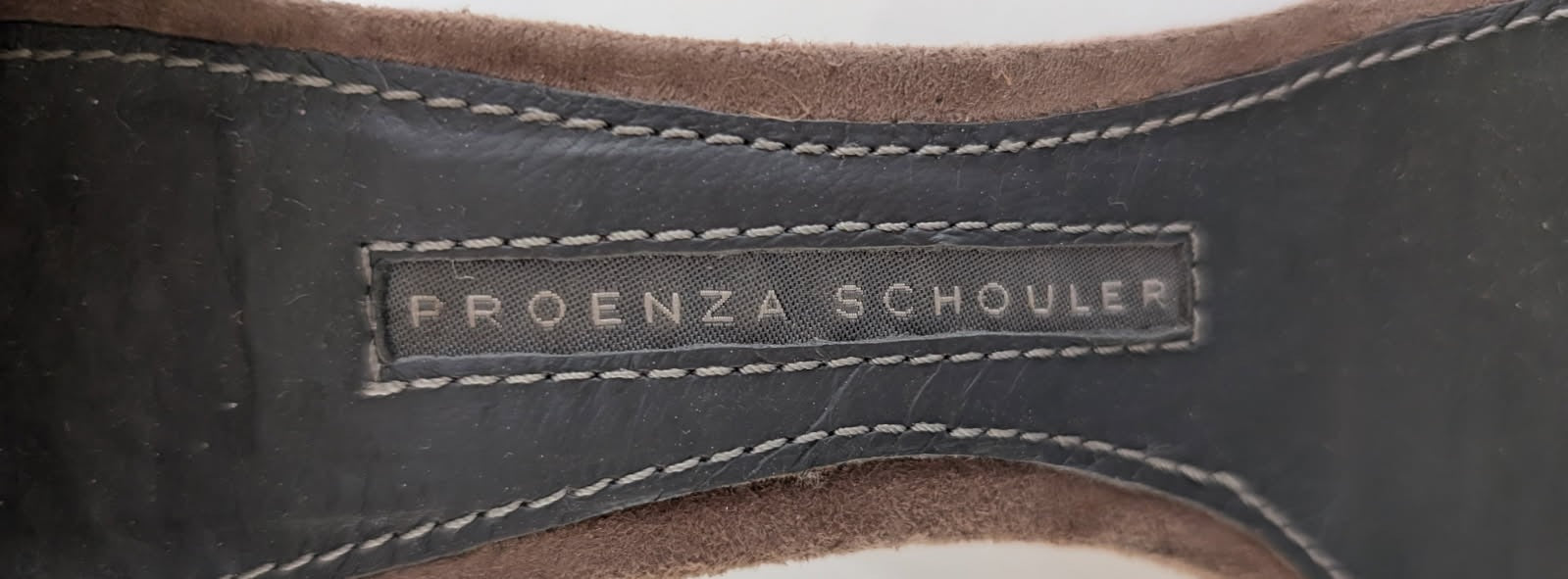 Proenza Schouler Suede and Leather Ankle Strap Sandals Tan EU 38 - Image 7