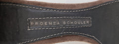 Proenza Schouler Suede and Leather Ankle Strap Sandals Tan EU 38 - Image 7