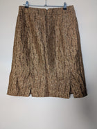 J.Crew Metallic Gold Textured A-Line Skirt Women's Size 6 - Image 5