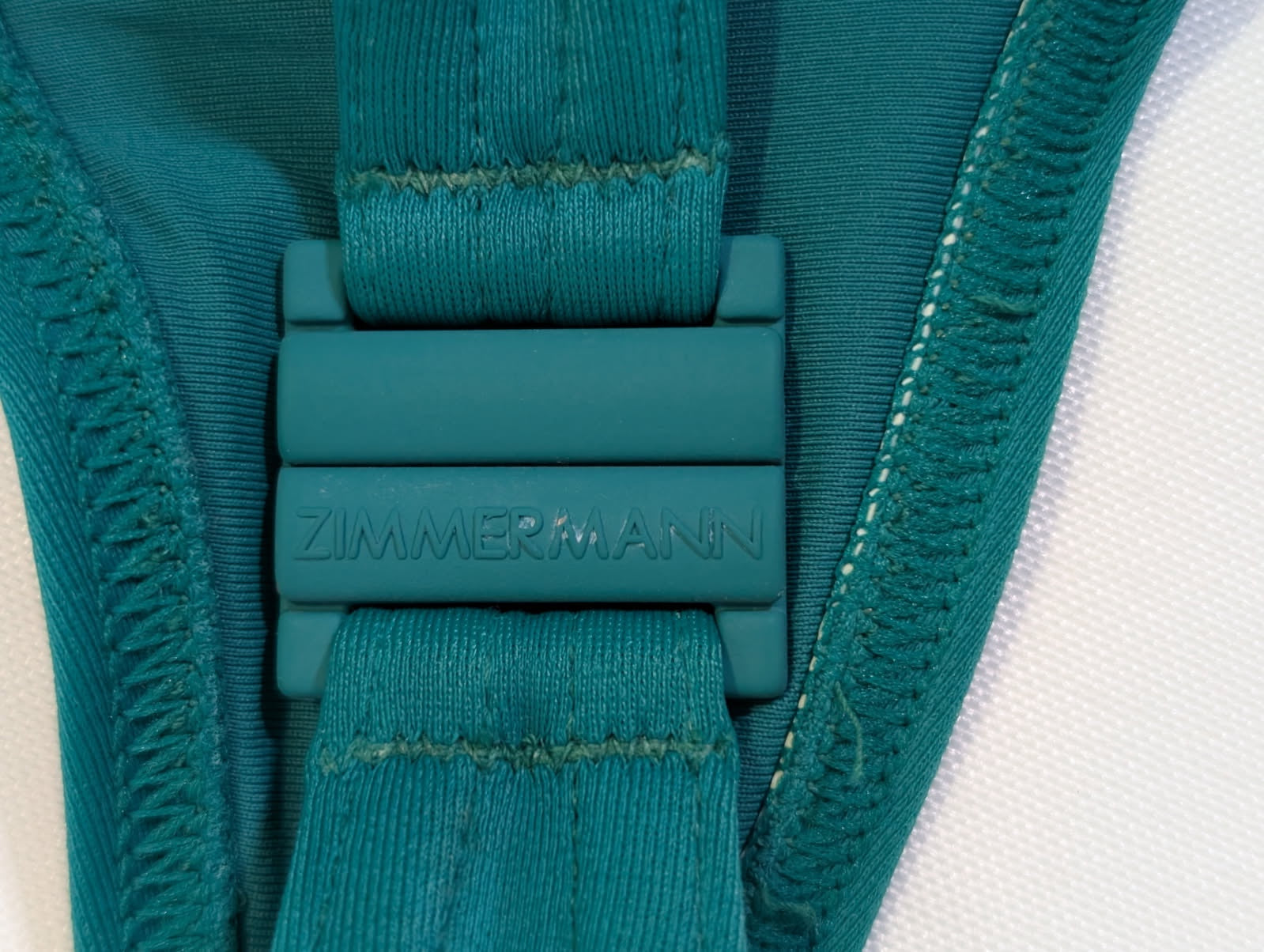 Zimmermann Tie-Front Bandeau Bikini Top Teal Green - Image 4