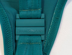 Zimmermann Tie-Front Bandeau Bikini Top Teal Green - Image 4