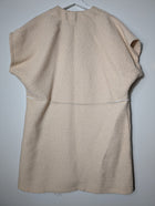 Evyie Textured Open Front Vest With Tie Waist Beige Size L - Image 6