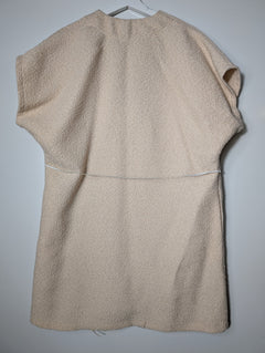 Evyie Textured Open Front Vest With Tie Waist Beige Size L - Image 6