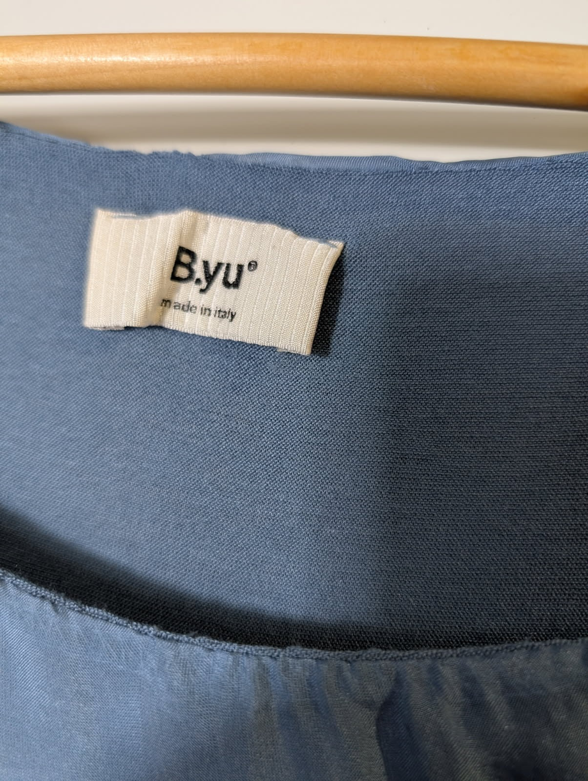 B.yu Silk Blend Oversized Blouse Blue Size M - Image 7