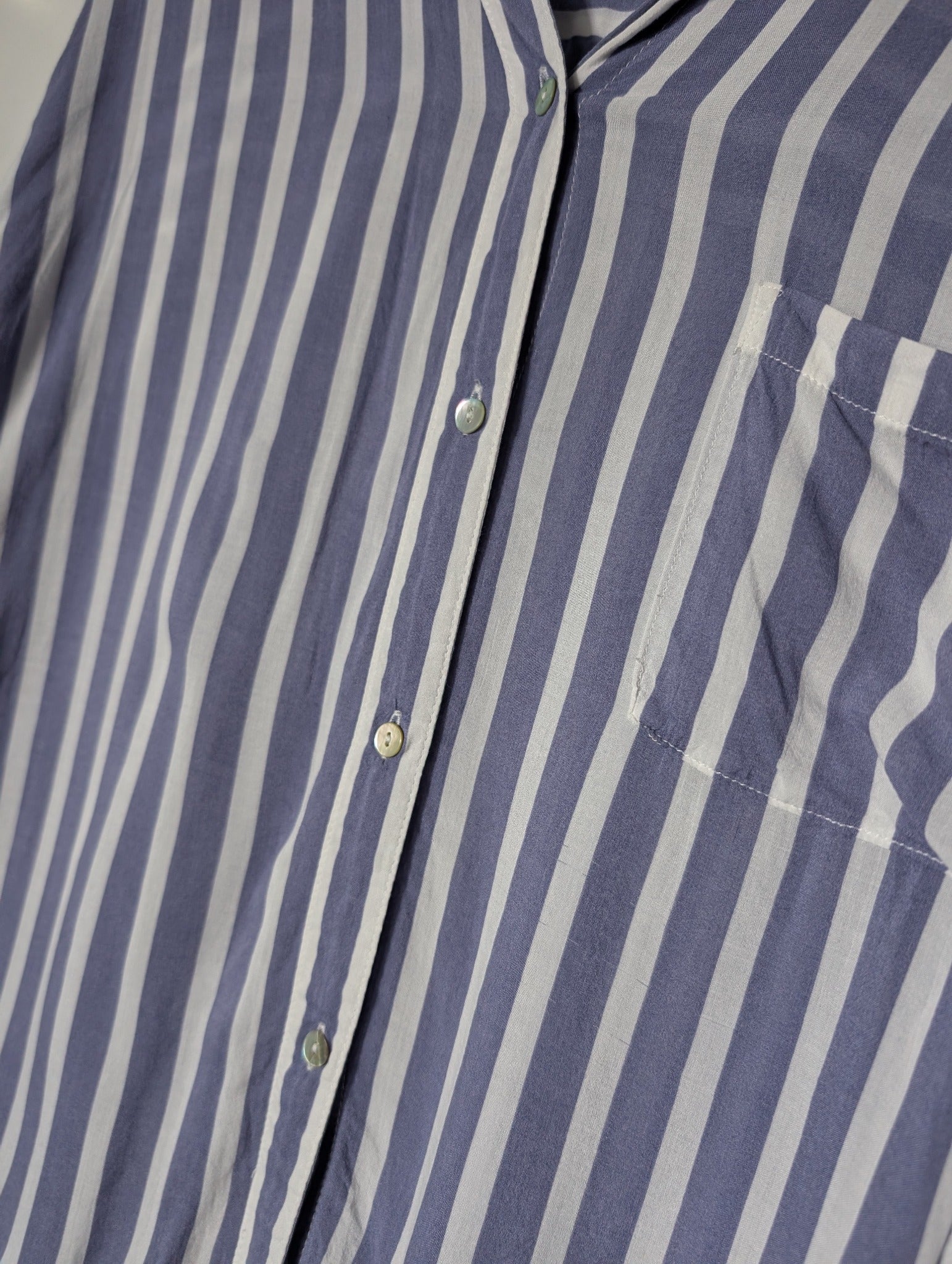 Rails Josephine Button-Down Shirt Blue and White Stripe XL - Image 2
