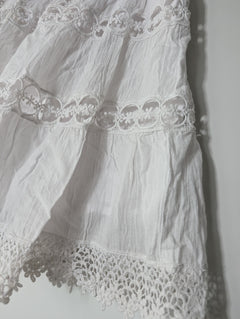 Seven Wonders Tiered Cotton Skirt White Size XS - Image 2