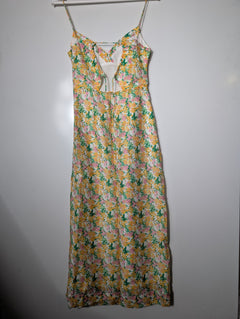 Lover Floral Spaghetti Strap Midi Dress Size 6 - Image 4