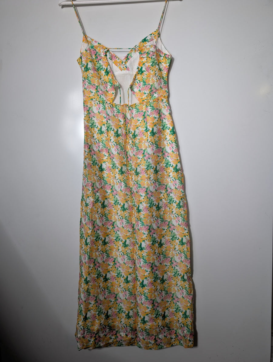 Lover Floral Spaghetti Strap Midi Dress Size 6 - Image 4