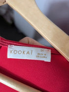 Kookai Long Sleeve V-Neck Mini Dress Red Size 34 - Image 2