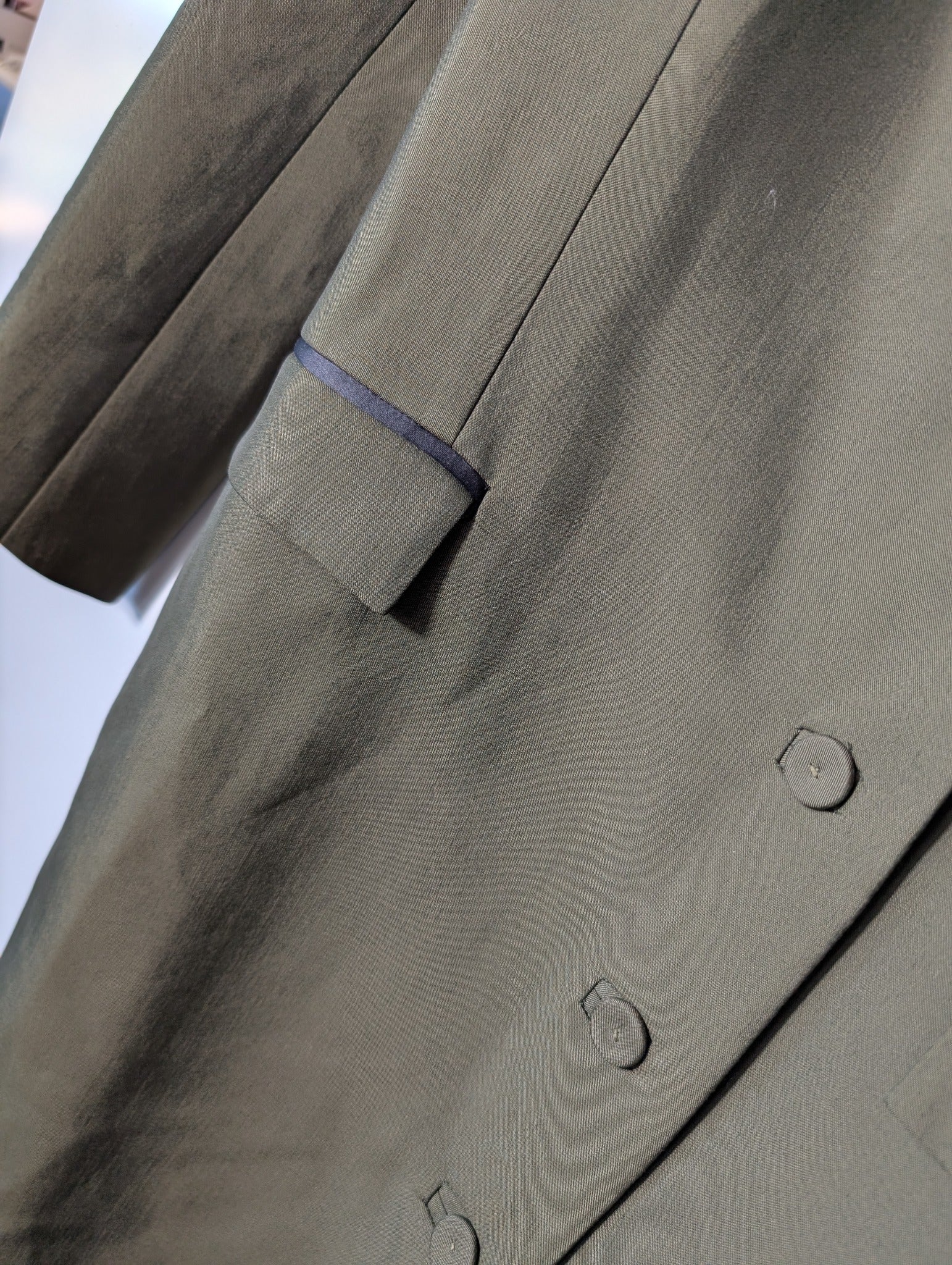Josh Goot Double Breasted Coat Dress Olive Green Size S NWT - Image 3